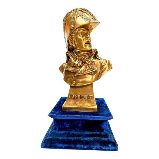 Busto In Bronzo Dorato Che Rappresenta Il Generale Cambronne I Impero Di James Louis