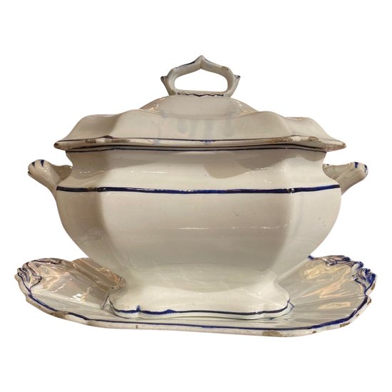 Tureen - Old Earthenware - Late 19th Century