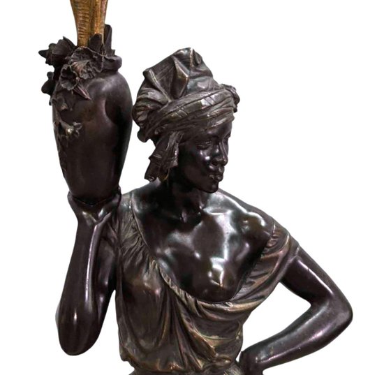 Nineteenth Bronze Trim Paul And Virginia By Charles Cumberworth