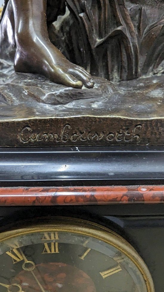 Nineteenth Bronze Trim Paul And Virginia By Charles Cumberworth