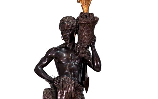 Nineteenth Bronze Trim Paul And Virginia By Charles Cumberworth