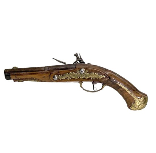 Pistola a pietra focaia da corsaro svedese del XVIII secolo