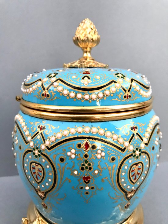 Coffret en émail et bronze doré ép. Napoléon III