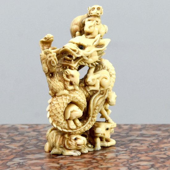Japanese Okimono Group Of Animals XIXth Century