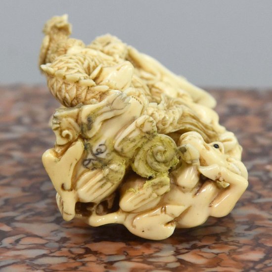 Japanese Okimono Group Of Animals XIXth Century