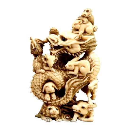 Japanese Okimono Group Of Animals XIXth Century