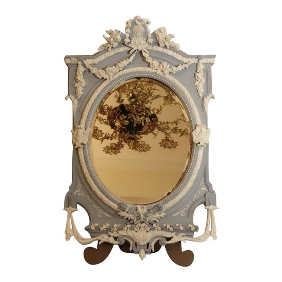 Large Mirror To Ask In Biscuit De Sèvres Nineteenth