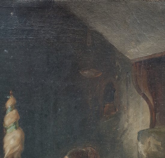 Benjamin VAUTIER (Attribué à) - La fileuse