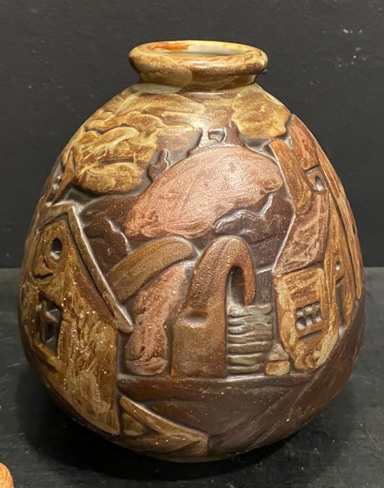 Vase en grès émaillé signé Mougin