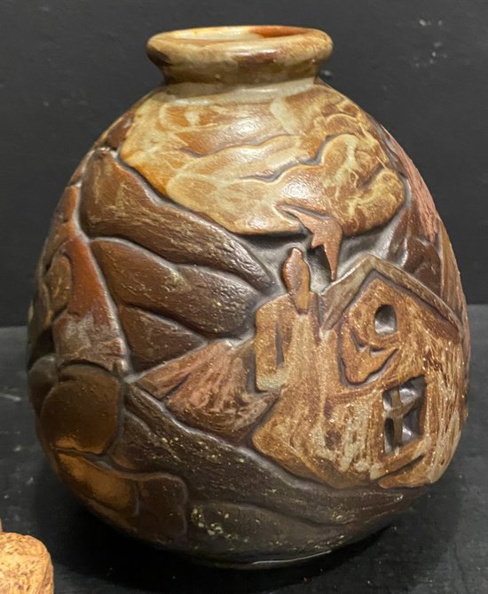 Vase en grès émaillé signé Mougin
