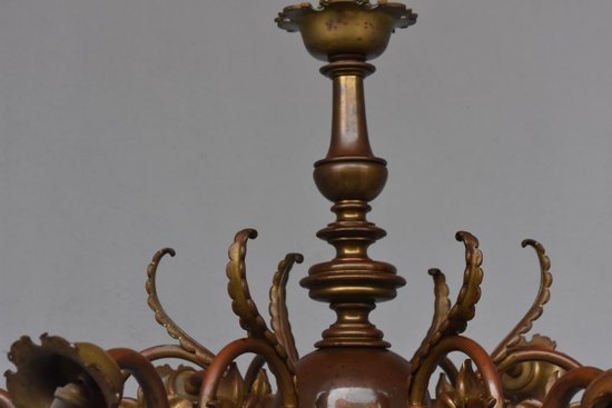 Exceptionnel Lustre Hollandais En Bronze