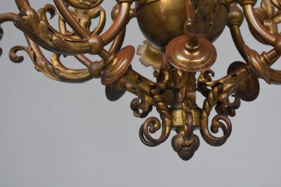 Exceptionnel Lustre Hollandais En Bronze