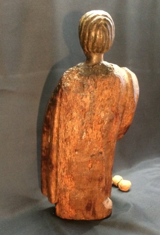 Heiliger Mann mit Buch, Statue aus dem 17. Jahrhundert
