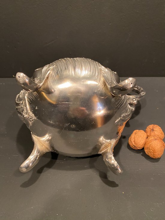 Sterling silver monogrammed teapot