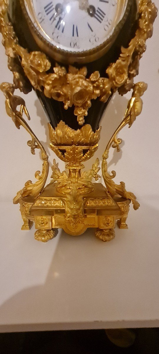 Imposing Napoleon III Bronze And Tile Mantel Trim