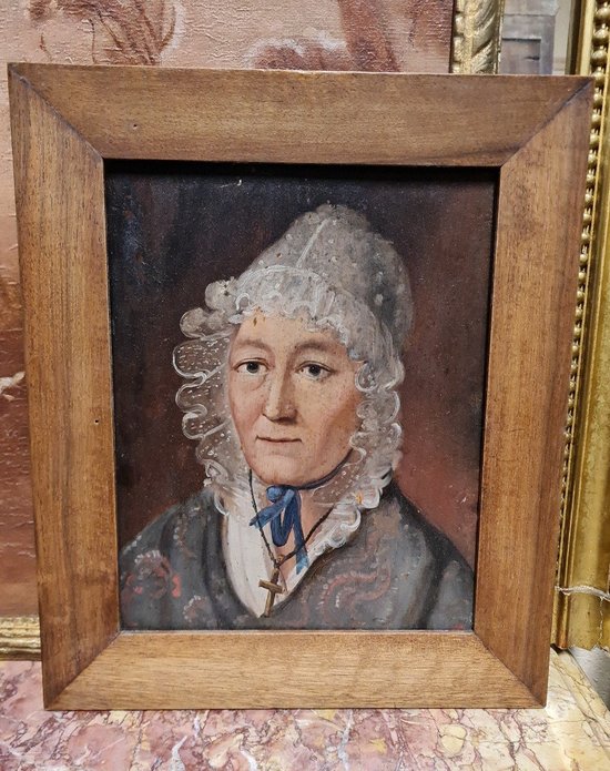 Pair Of Portrait Oil On Canvas