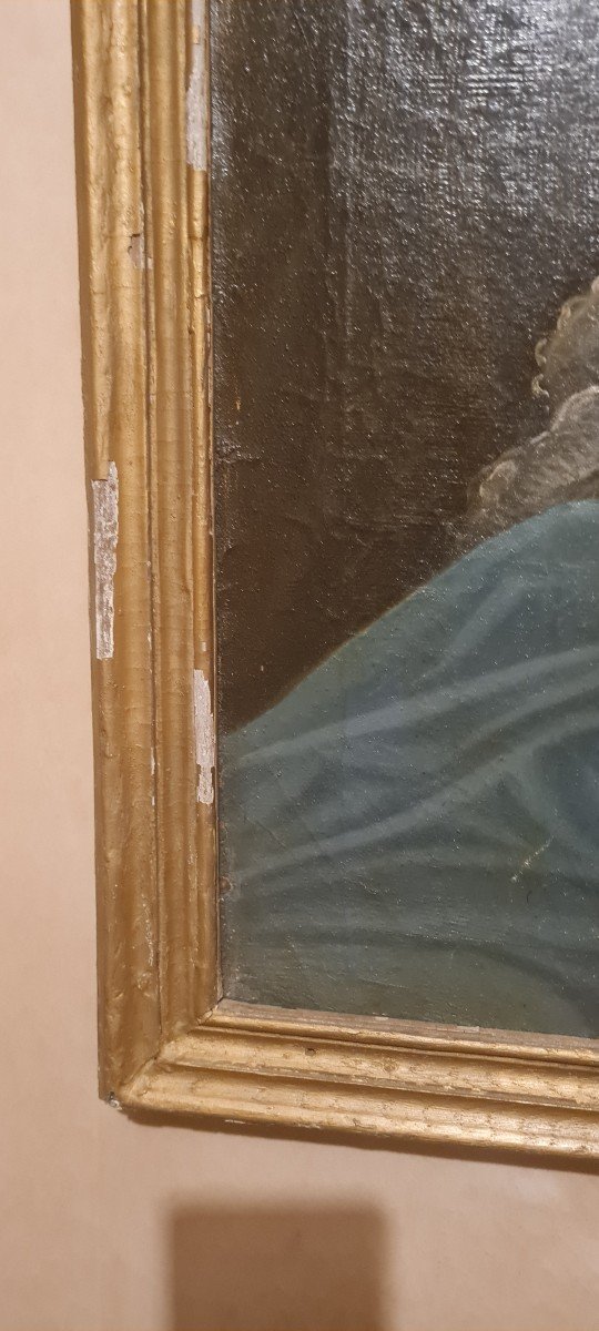 XVIII ème siècle, Portrait Huile Sur Toile d'Anne Barillot