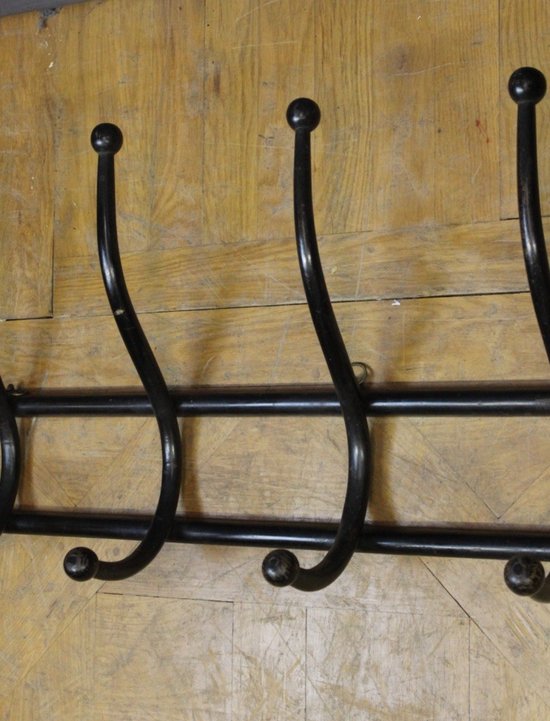 Appendiabiti da parete in legno curvato, 1900 circa