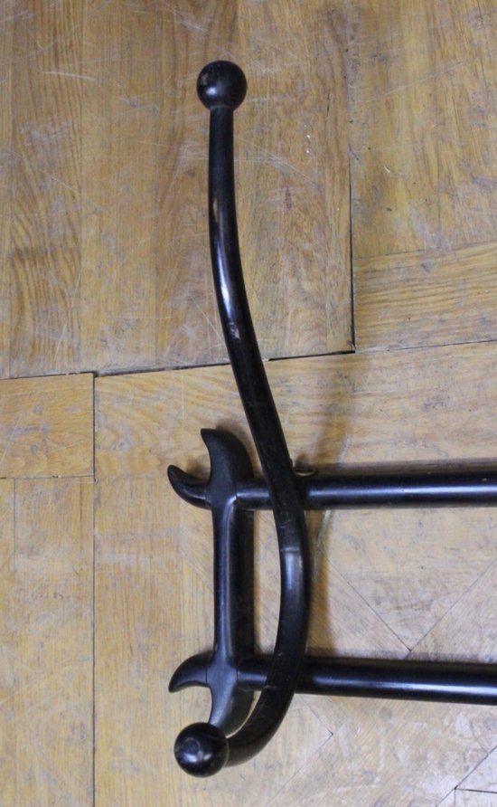 Appendiabiti da parete in legno curvato, 1900 circa