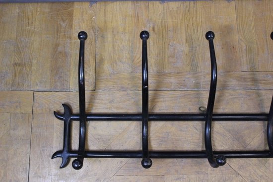 Appendiabiti da parete in legno curvato, 1900 circa