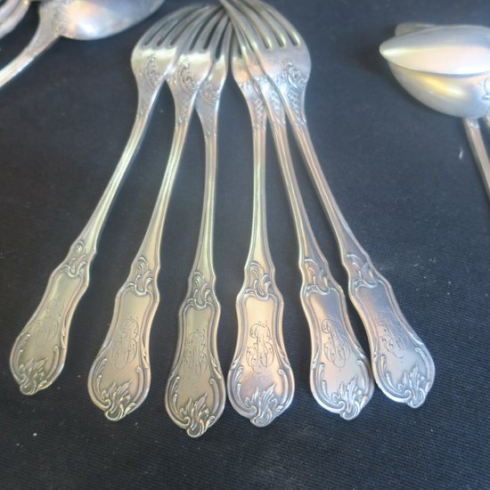 Sterling silver cutlery set, 18 place settings