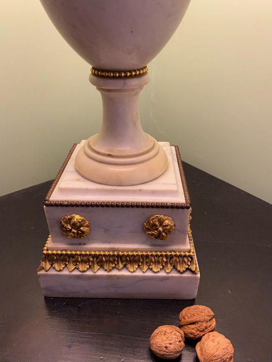 Lampe en bronze et marbre