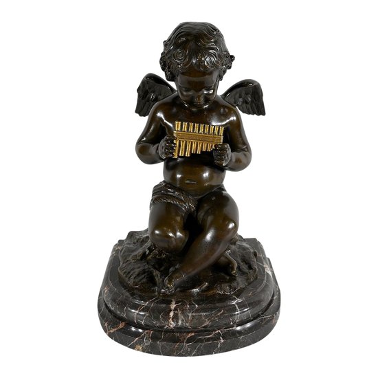 Bronze “Angelot à la Flute” – Late 19th century