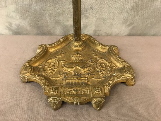 Serviteur de cheminée ancien en bronze et fer d'époque 19 ème Napoléon III 