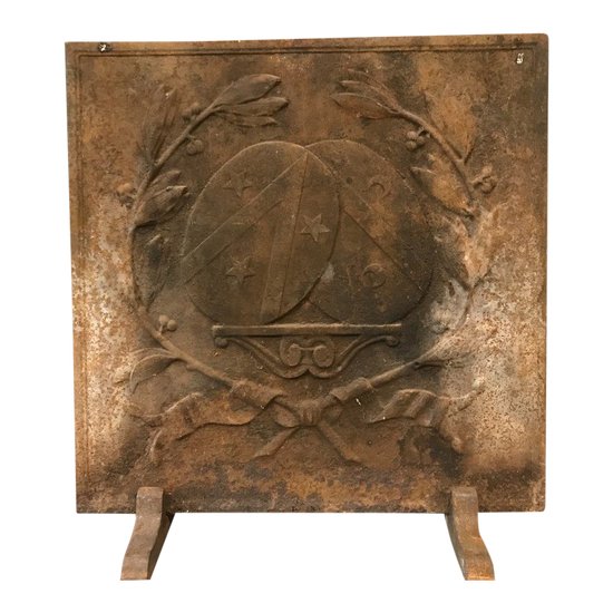 19th century cast iron fireback