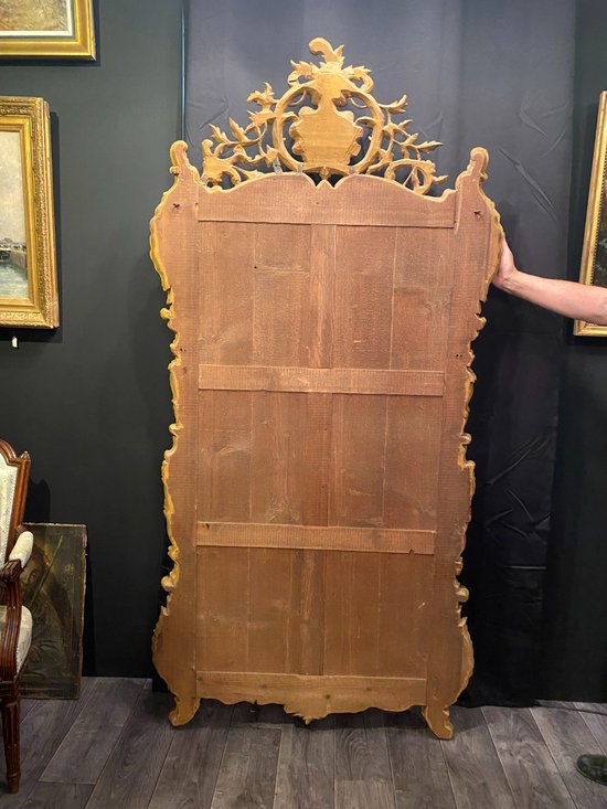 Large mirror, golden mirror on weekends, 207 cm high