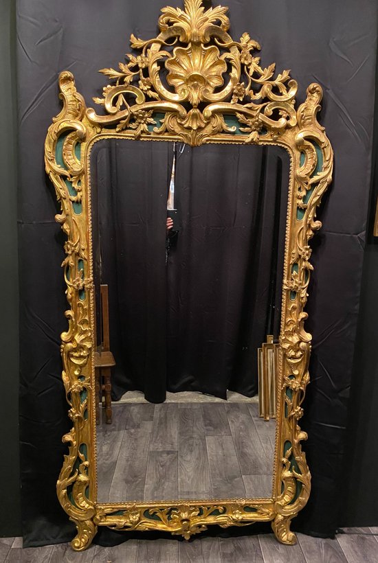 Large mirror, golden mirror on weekends, 207 cm high