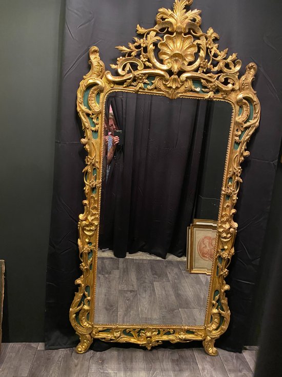 Large mirror, golden mirror on weekends, 207 cm high
