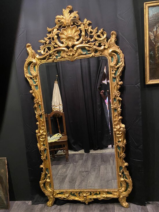 Large mirror, golden mirror on weekends, 207 cm high