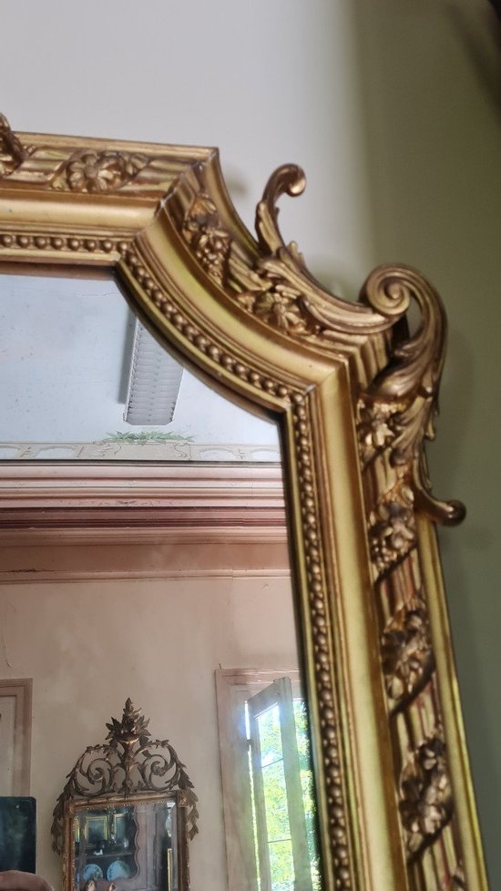 Large Gilded Wood Mirror Napoleon III