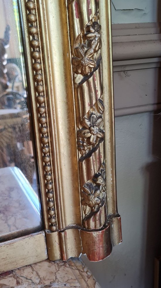 Large Gilded Wood Mirror Napoleon III