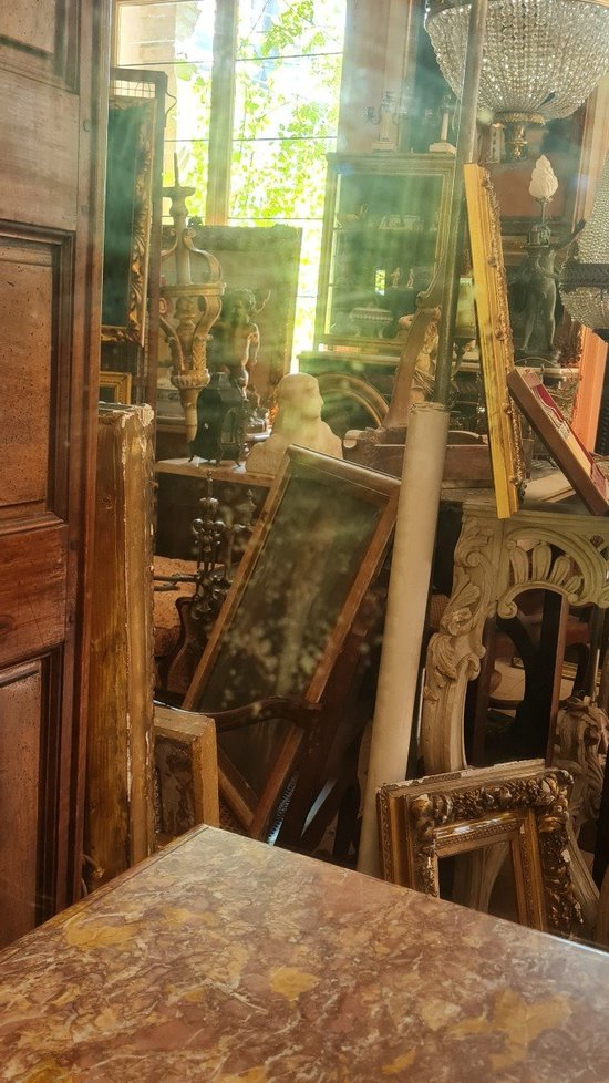 Large Gilded Wood Mirror Napoleon III