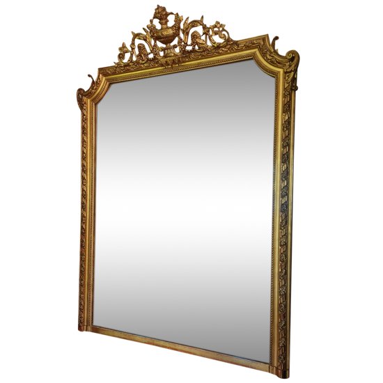 Large Gilded Wood Mirror Napoleon III