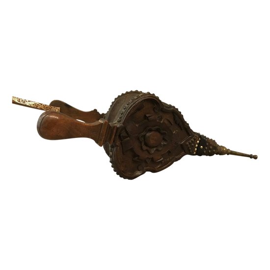 Carved Wood Fireplace Bellows Late 18th Century