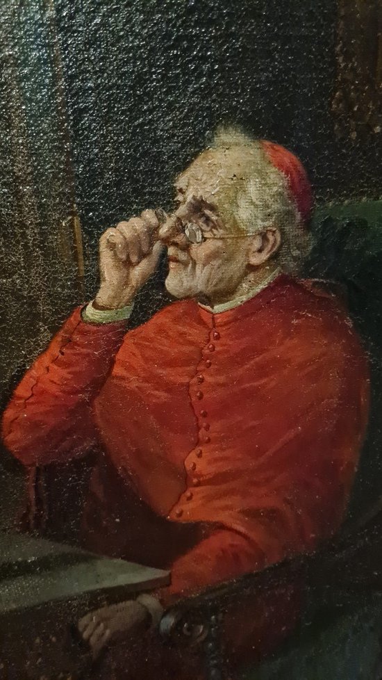 P.kuhn, Religiöses Gemälde, das einen Kardinal darstellt