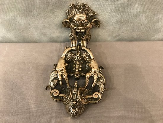 Beautiful Bronze Polished And Varnished Doorknocker Late 18th Century