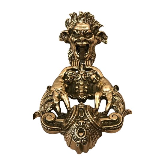 Beautiful Bronze Polished And Varnished Doorknocker Late 18th Century