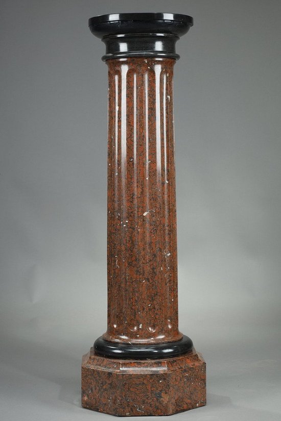 Column In Griotte Scagliola, Late 19th Century