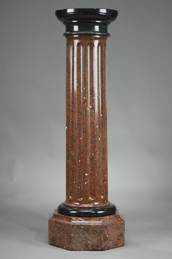 Column In Griotte Scagliola, Late 19th Century