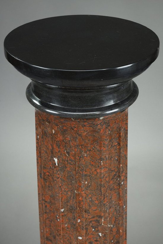 Column In Griotte Scagliola, Late 19th Century