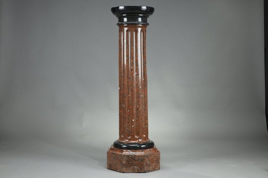 Column In Griotte Scagliola, Late 19th Century
