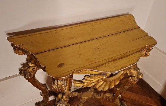 Console En Bois Doré, époque XIX ème S