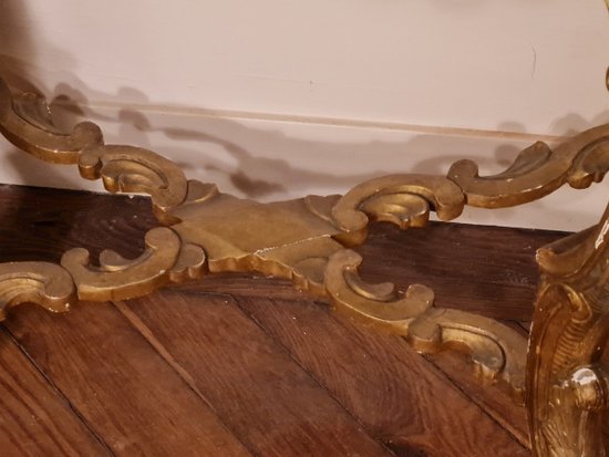 Console En Bois Doré, époque XIX ème S
