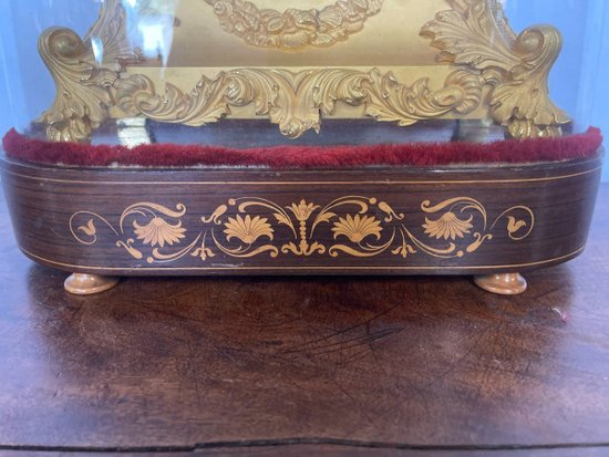CHARLES X CLOCK UNDER GLOBE