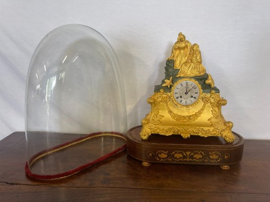 CHARLES X CLOCK UNDER GLOBE