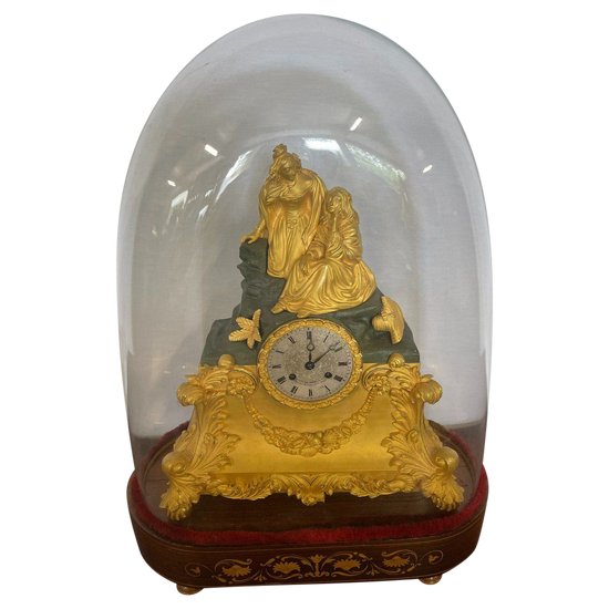 CHARLES X CLOCK UNDER GLOBE